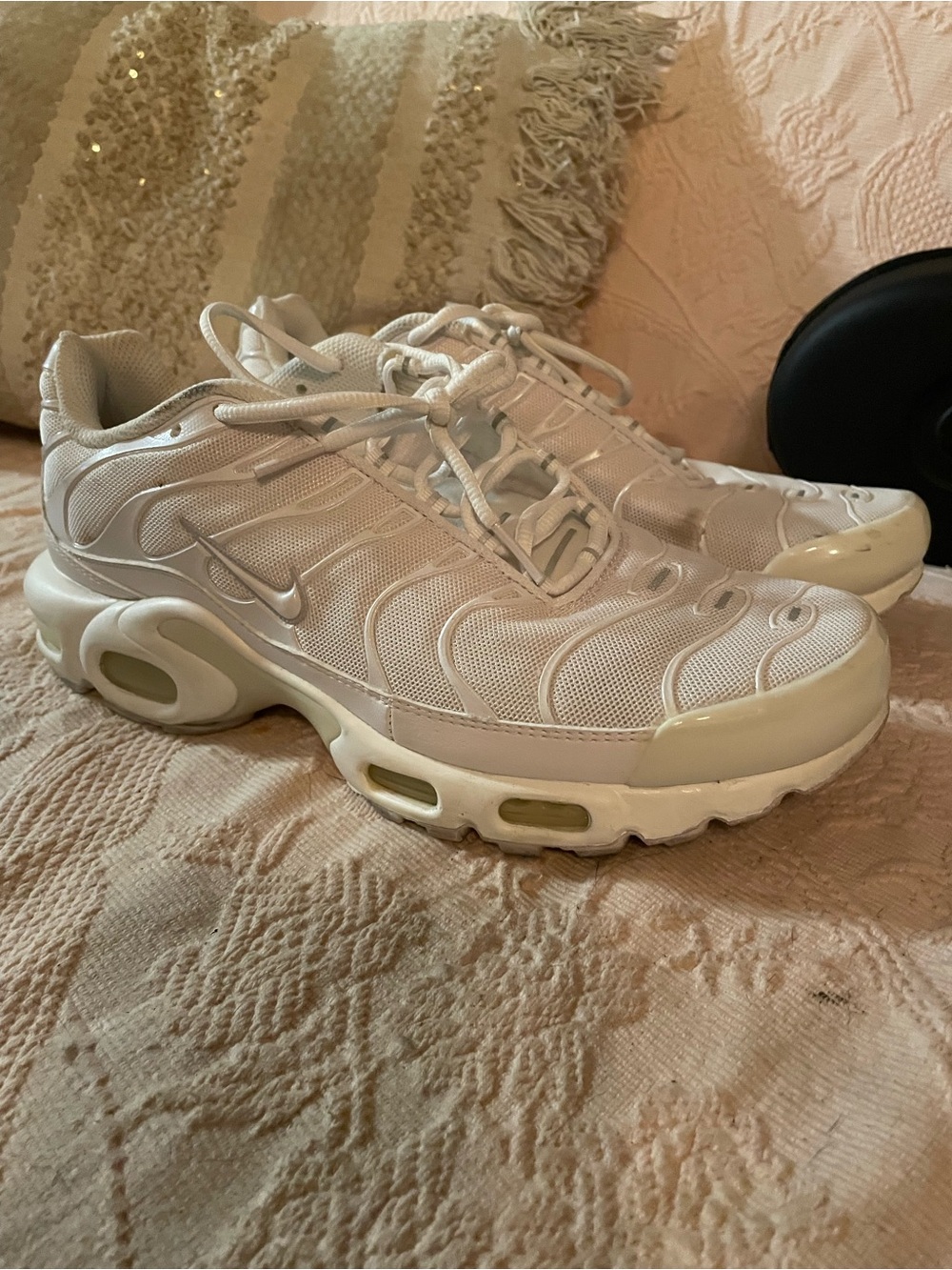 Nike Women's All-White Air-Infused Mesh Sneakers